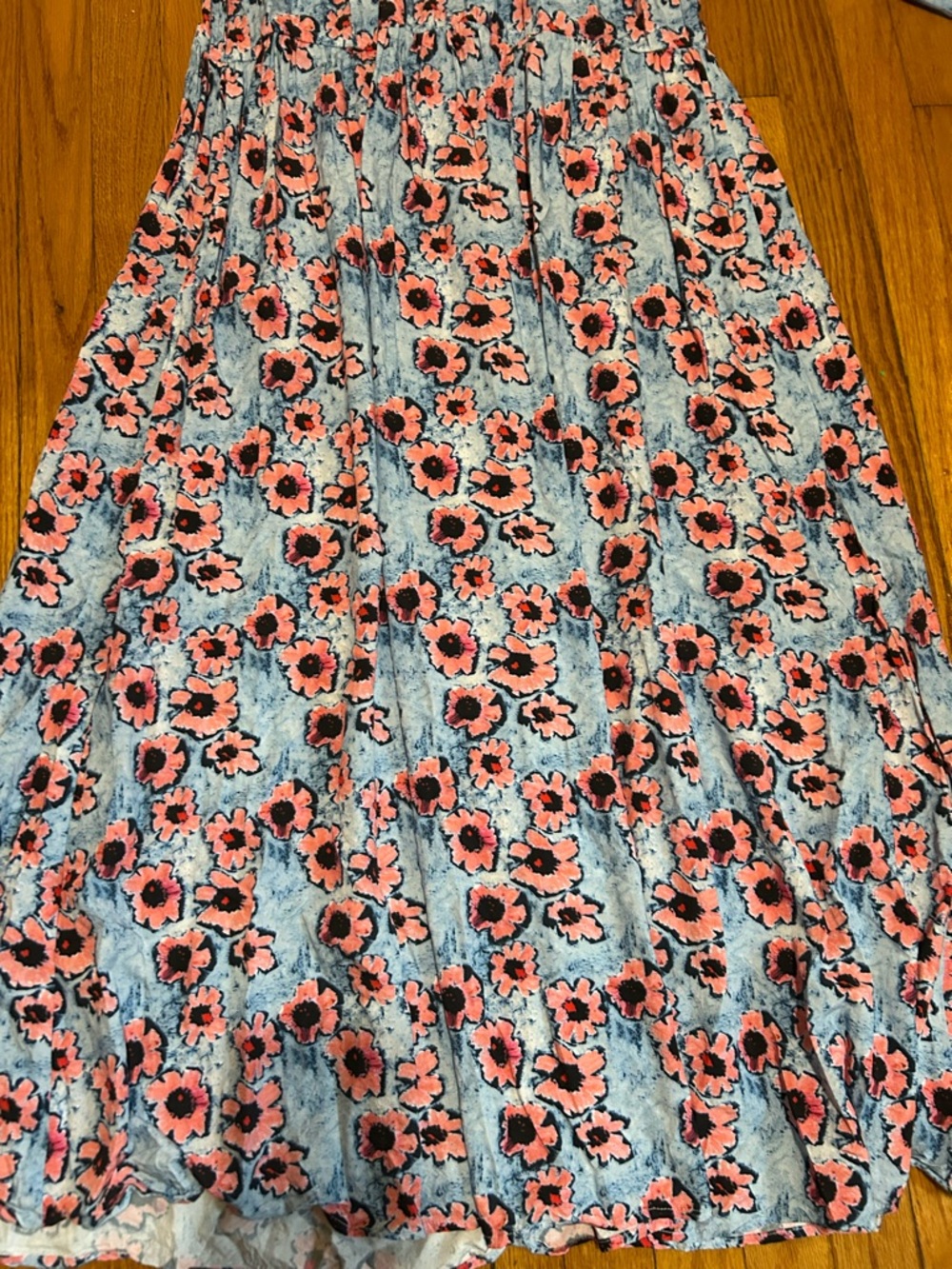 Sonnet James A Play Dress Watercolor Floral Multicolor Pockets Dress Size XXL - Picture 3 of 12